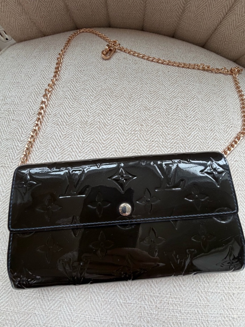 Louis Vuitton Vernis Sarah Wallet Blue Nuit - Picture 2 of 15